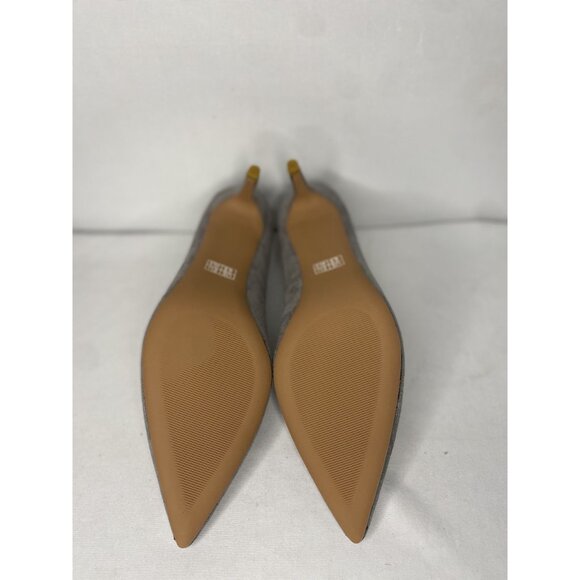 Gray Suede Pointed-Toe Stiletto Heels - Picture 4 of 4